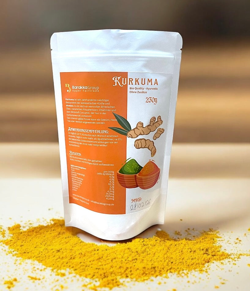 Premium Kurkuma Wurzelpulver 5 8 Prozent Curcumin