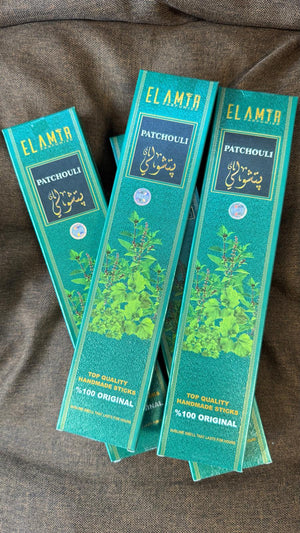 Edel Räucherstäbchen - Handgerollt - Natur – Etikett im Detail