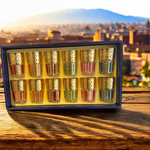 Orientalische Teeglaeser Set im marokkanischen Stil