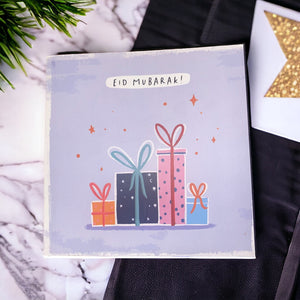 Eid Mubarak Postkarte 4 seitig mit Umschlag