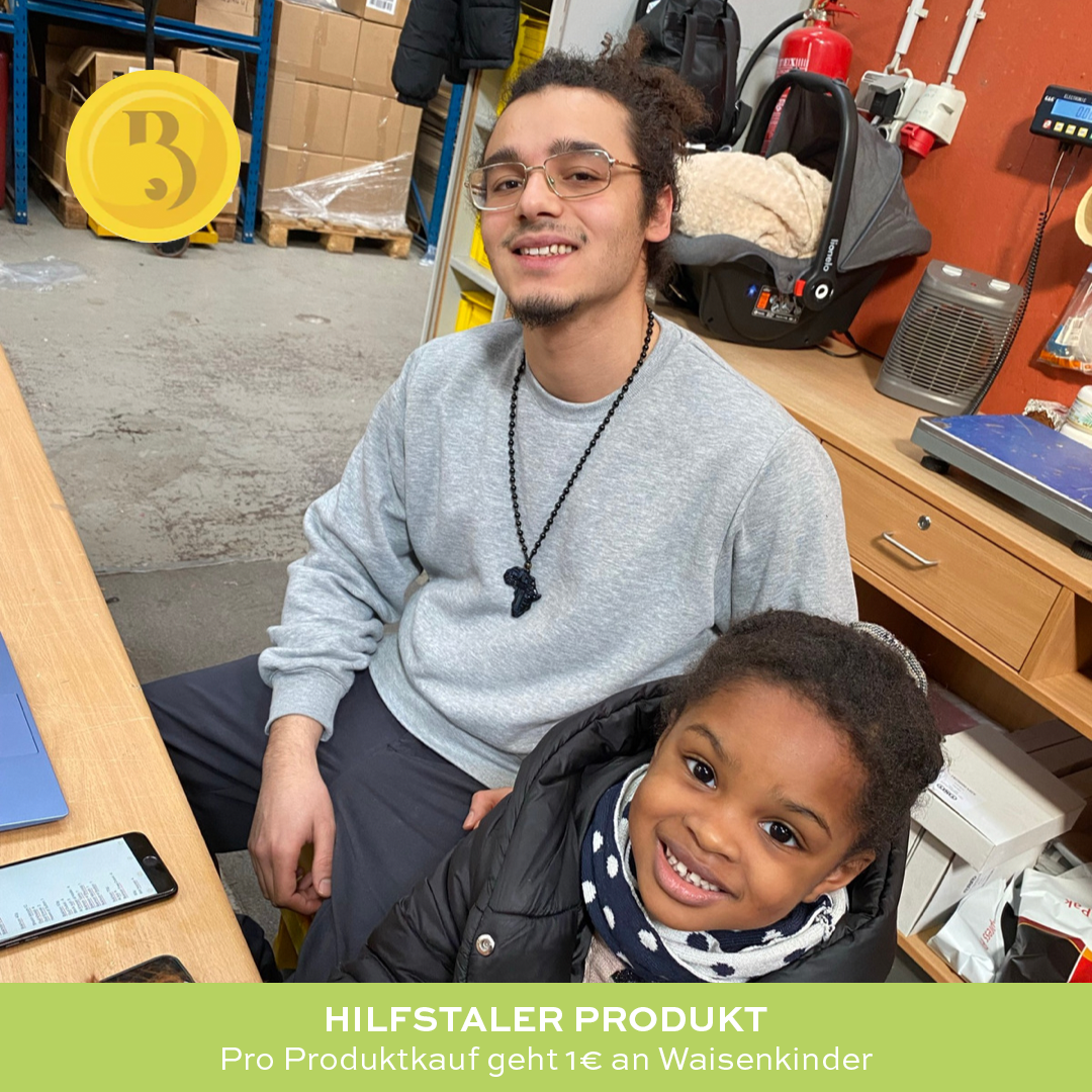 Schwarze Afrika Halskette im Fair Trade Design