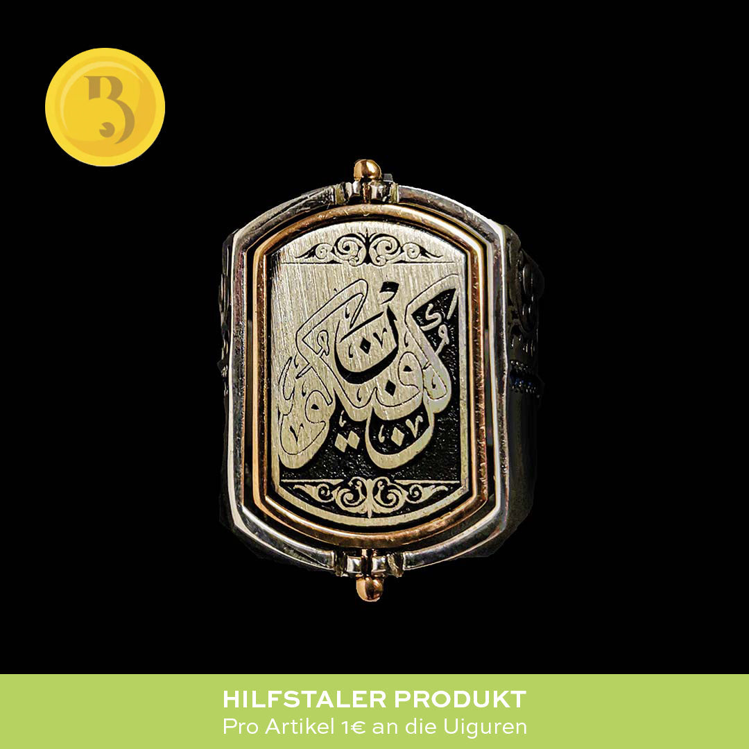 925 Silberring Qun Faya Qun mit drehbarem 2-in-1 Design