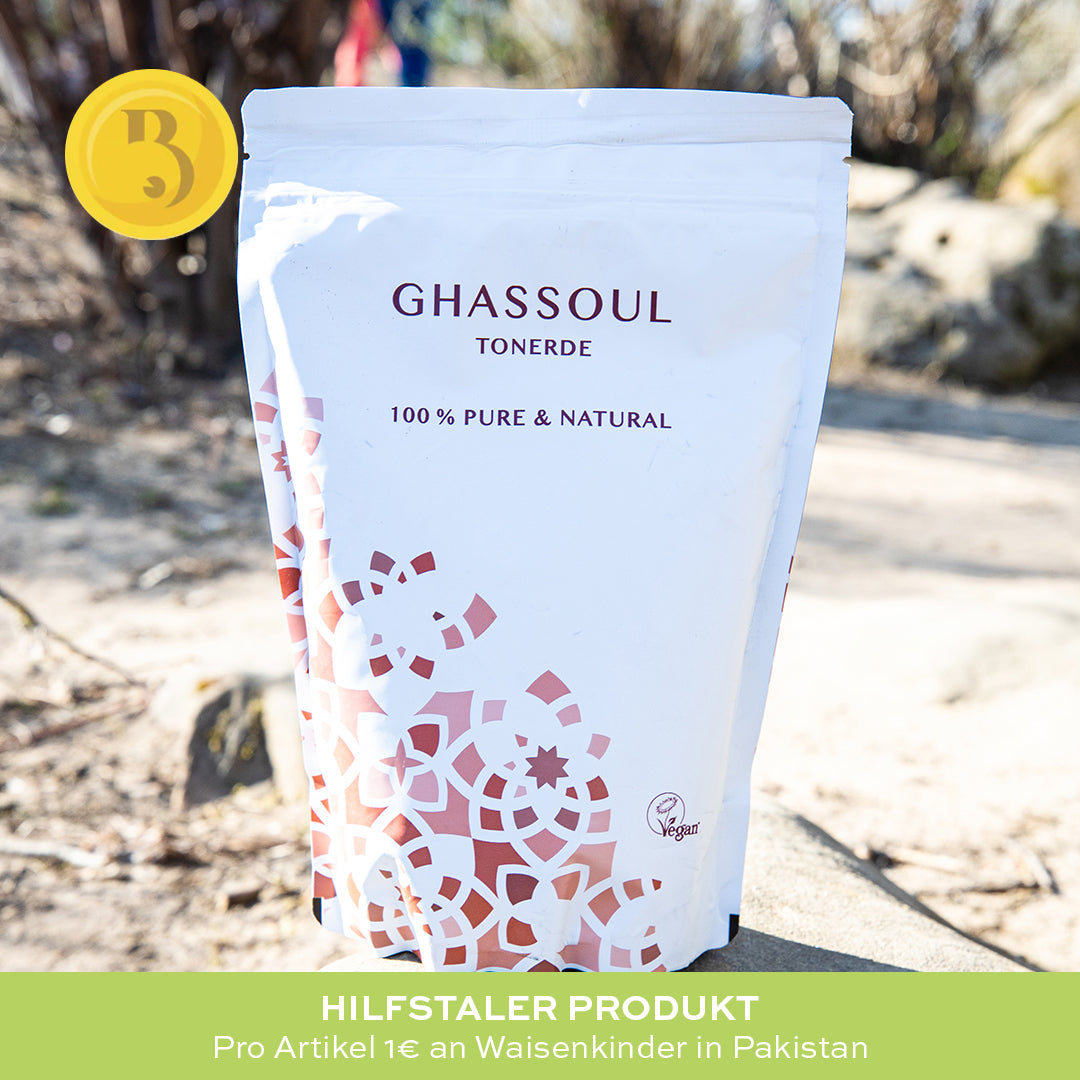 Ghassoul Tonerde Lava-Erde aus Marokko fuer natuerliche Pflege