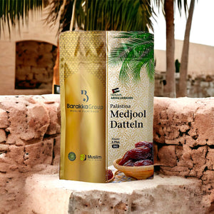 Medjool Datteln aus Palaestina mit weicher Textur und natuerlicher Suesse