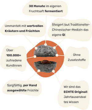 Fermentierte grüne Pflaumen ( Japanische Aprikosen) – Qualitätssiegel im Detail Bio