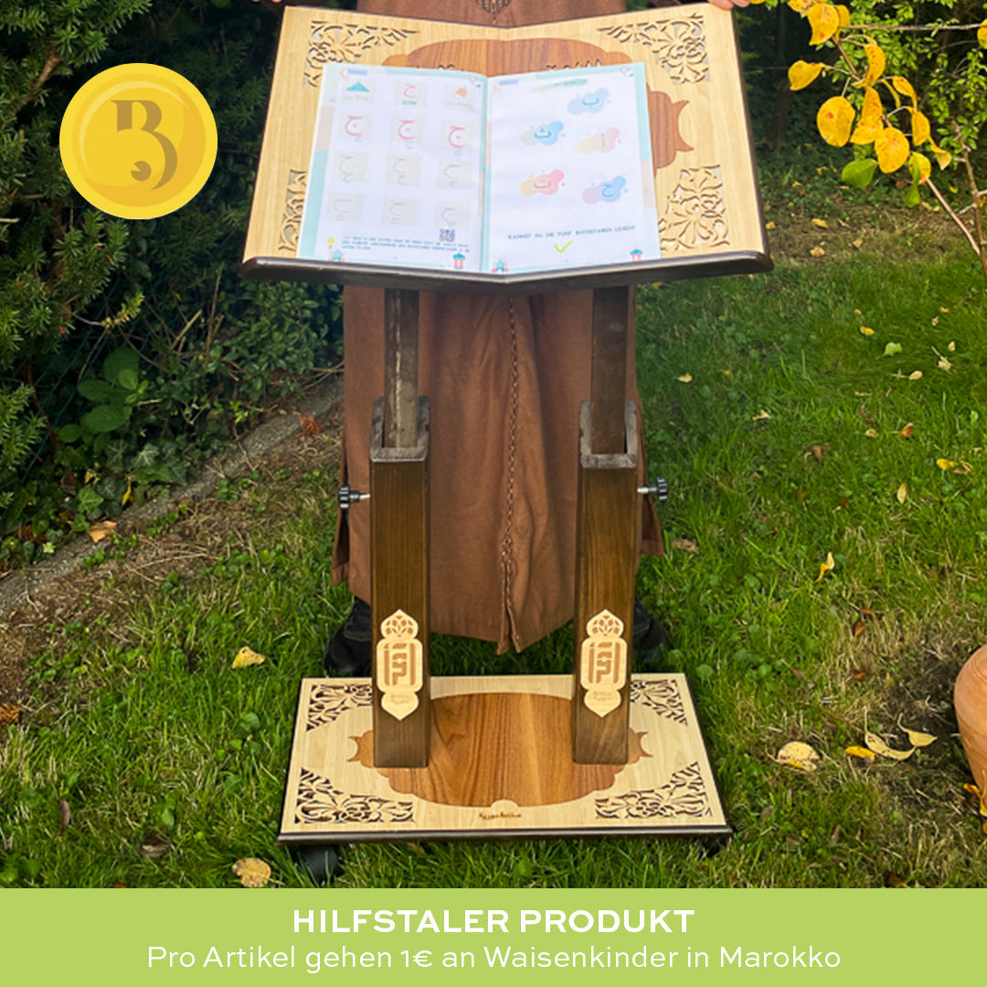 Großer verstellbarer Quran Staender aus Holz