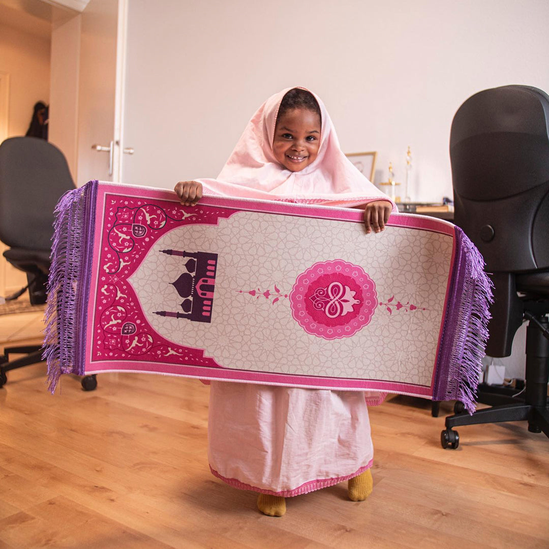 Kinder Gebetsteppich mit farbenfrohem und robustem Design