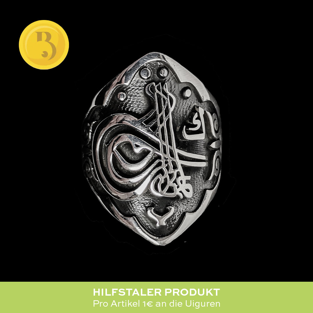 925 Silberring Tugra mit verstellbarer Passform