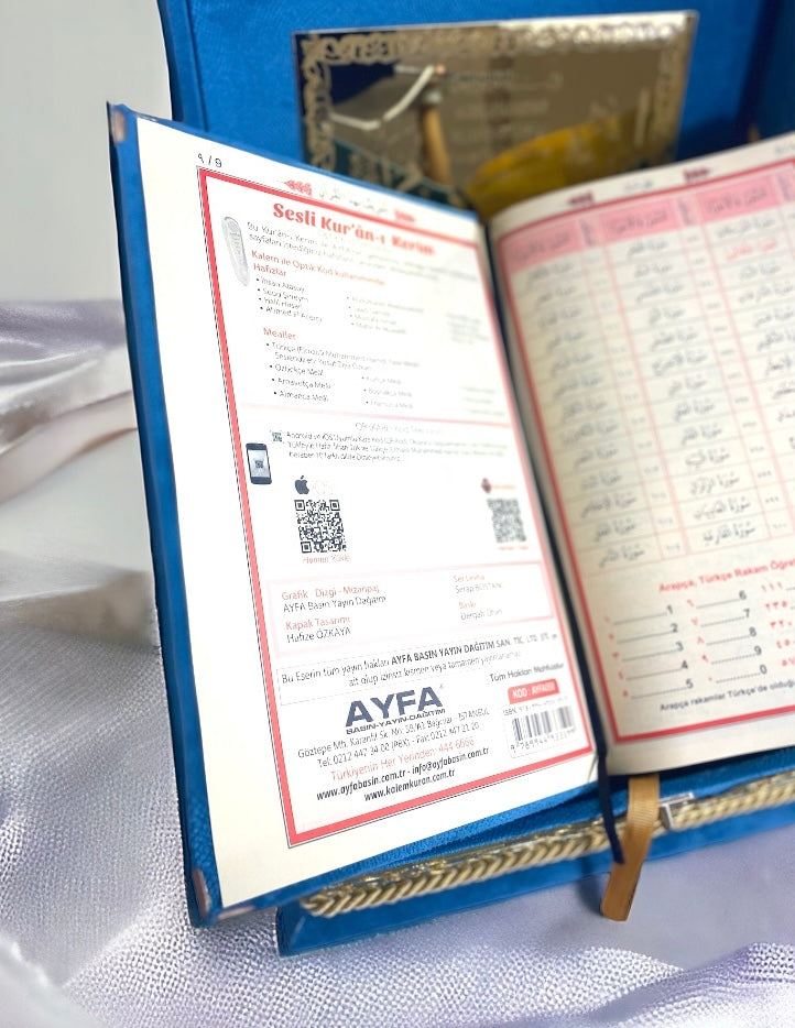 Geschenk Qur‘An Mit Standbox - Samt – Designdetails